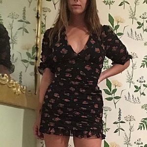 Ruched Zara Rose Dress